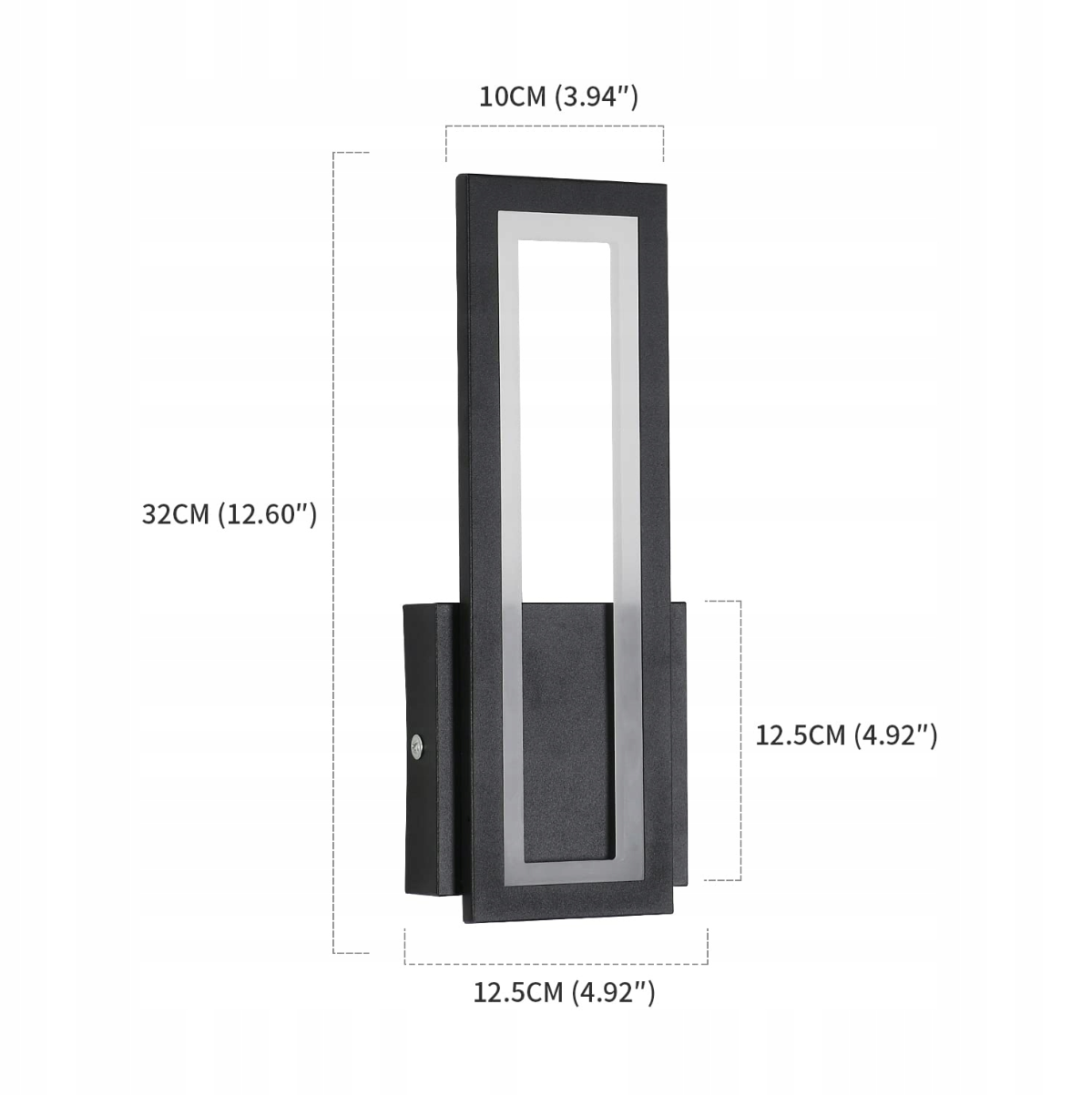 Moderna črna LED svetilka 16 W