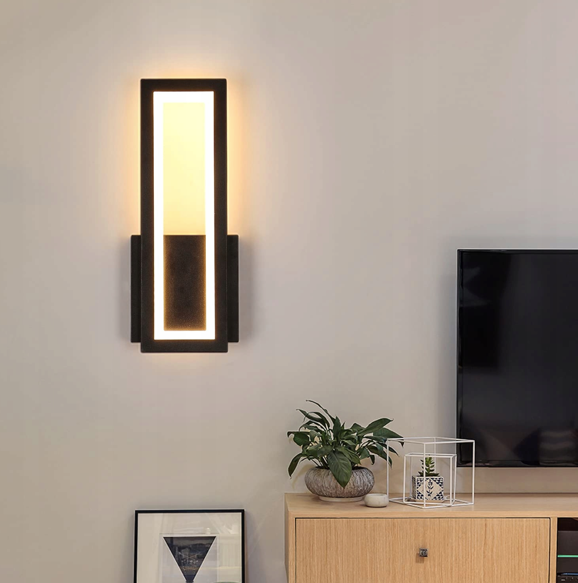 Moderna črna LED svetilka 16 W 