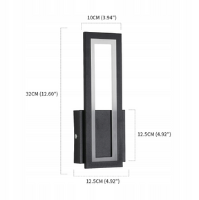 Moderna črna LED svetilka 16 W 